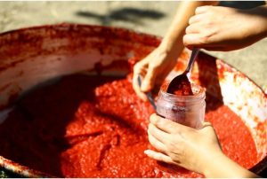 How is tomato paste made